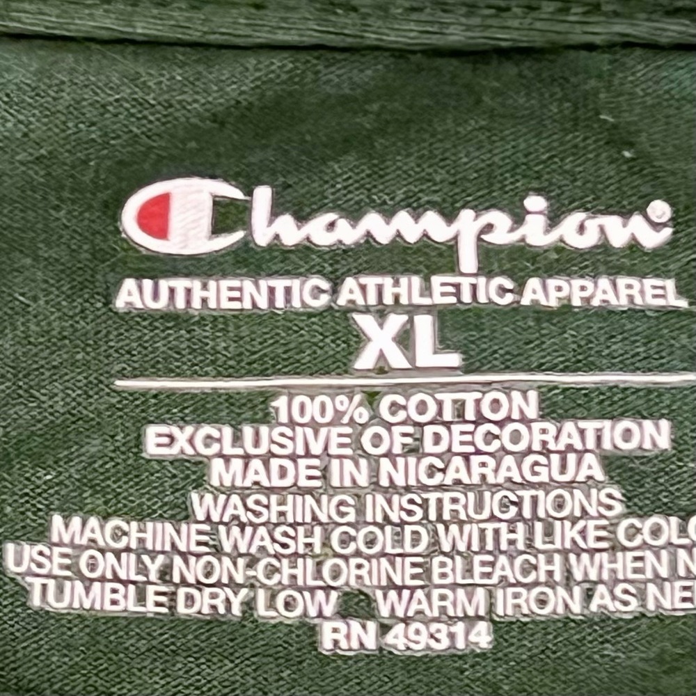 NWT Authentic Champion Baylor Bears T-shirt Size XL Green - Picture 5 of 5